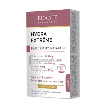 Hydra Extreme Schönheit und Hydratation Biocyte - Packung mit 40 Kapseln