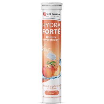 Hydra Forté Feuchtigkeitsbooster mit natürlichem Pfirsichgeschmack Forté Pharma - 24 Brausetabletten
