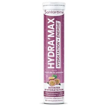 Hydra'max Lösung zur Hydratation Passionsfruchtgeschmack Santarome - 20 Brausetabletten