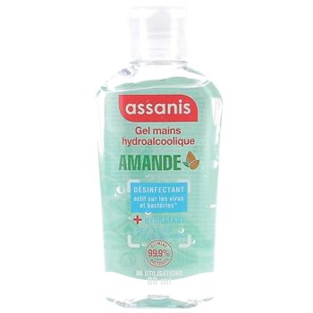 Handdesinfektionsgel Pocket Mandelduft Assanis - 80 ml Flasche