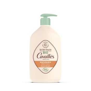 Überfettete Bio-Dusch- und Badegel mit Macadamia-Öl von Rogé Cavaillès - Flasche mit 1L