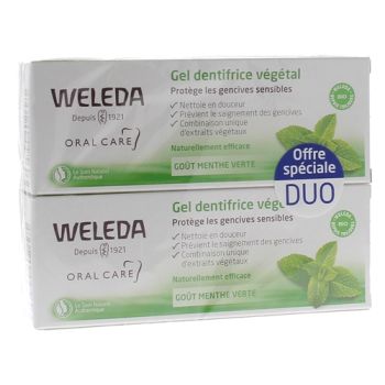 Weleda pflanzliches Zahngel - 2er Pack mit 75 ml Tuben