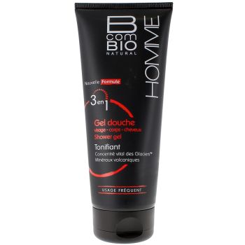 Duschgel 3 in 1 für Männer BcomBIO - Tube mit 200 ml