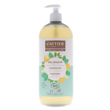 Duschgel Aloe Vera Zitrone Minze Bio Cattier - Pumpflasche 1 L