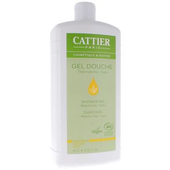 Duschgel Bio Matcha Yuzu Cattier - Flasche mit 1 L