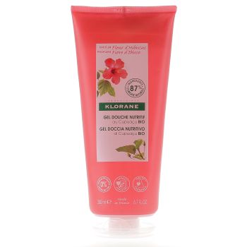 Nährendes Duschgel mit Bio-Cupuacu Hibiskusblüte Klorane - Tube mit 200 ml