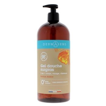 Duschgel mit überfettender Wirkung Amber Duft Dermasens Marke Grün - Pumpflasche 1L