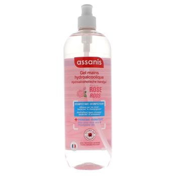 Hydroalkoholisches Gel Rose Assanis - Pumpflasche mit 980ml