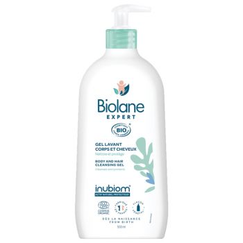 Bio-Duschgel für Körper und Haare Biolane Expert - Pumpflasche 500 ml