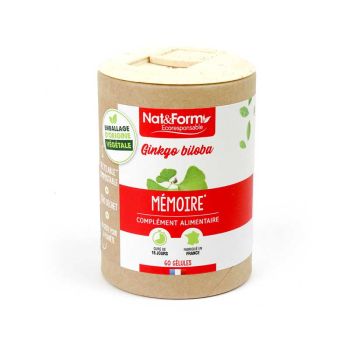 Ginkgo biloba Gedächtnis Nat&Form - Packung mit 60 Kapseln