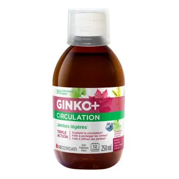 Ginko+ Durchblutung schwere Beine Bouchara-Recordati - Flasche 250ml