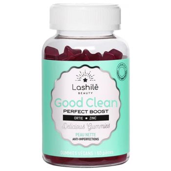 Good Clean perfect boost Hoch rein Lashilé Beauty - Box mit 60 veganen Gummies
