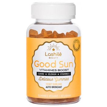 Good Sun Vitamin boostet den strahlenden Teint, selbstbräunend, Lashilé Beauty - Dose mit 60 Gummies