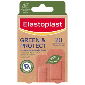 Green & protect Pflaster Elastoplast - Schachtel mit 20 Pflastern
