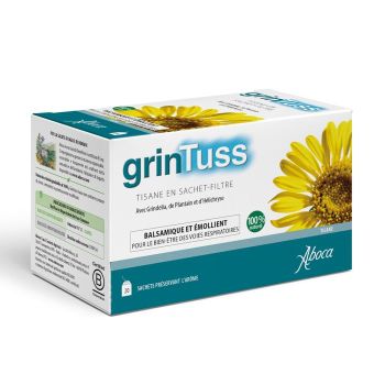 GrinTuss Kräutertee Aboca - Schachtel mit 20 Beuteln