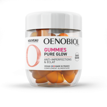 Gummies Pure Glow gegen Unreinheiten & Strahlkraft Oenobiol - Dose mit 60 Gummies