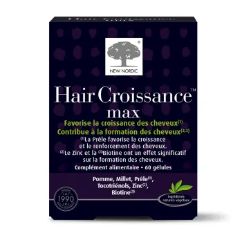Hair Wachstum max New Nordic - Packung mit 60 Kapseln