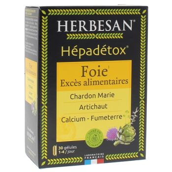 Hépadétox Herbesan - Packung mit 30 Kapseln
