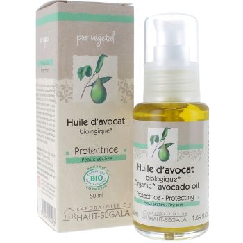 Bio-Avocadoöl Schutz Haut-Ségala Labor - 50 ml Flasche
