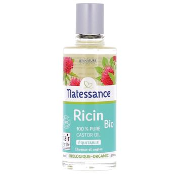 Bio-Rizinusöl 100% rein Natessance - Flasche mit 100 ml