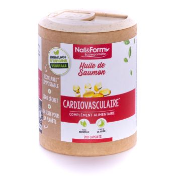 Ecoresponsable Lachsöl Nat&Form - Dose mit 200 Kapseln