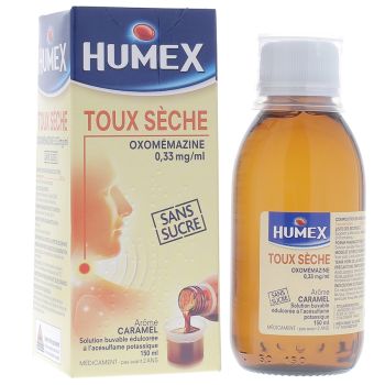 Humex trockener Husten ohne Zucker Ab 15 Jahren; Erwachsene - Flasche mit 150 ml