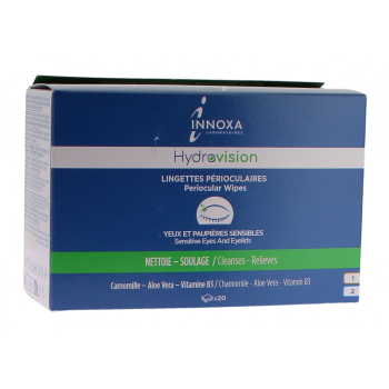 Hydravision Augen- und Augenlidschutztücher für empfindliche Augen Innoxa - Packung mit 20 Tüchern