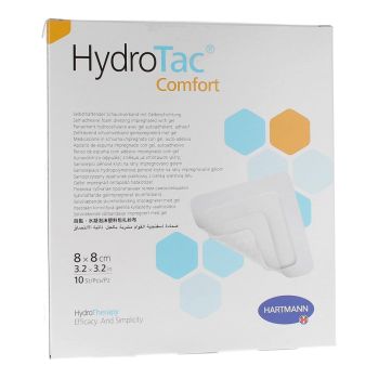 HydroTac Comfort Hydrogel-Verbandmaterial mit selbsthaftendem Gel 8x8cm Hartmann - Schachtel mit 10 Stück