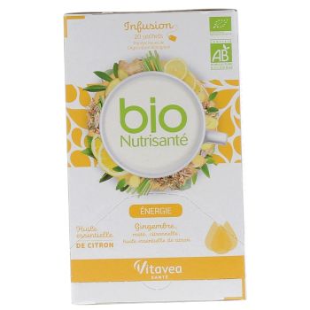 Infusion Energie Bio Nutrisanté - Schachtel mit 20 Beuteln