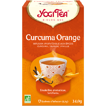 Ayurvedischer Kurkuma Orange Tee Yogi Tea - Box mit 17 Beuteln