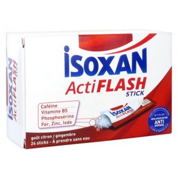Isoxan ActiFlash Geschmack Zitrone Ingwer - Box mit 24 Sticks