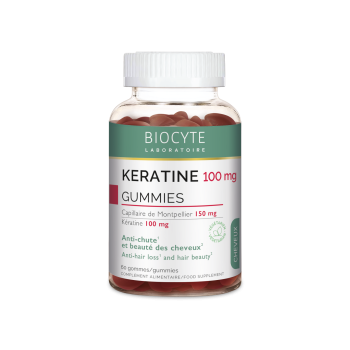 Keratine 100mg gegen Haarausfall und Haarpflege Biocyte - Dose mit 60 Gummies