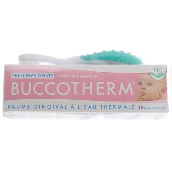 Bio-Zahnpflegeset für die ersten Zähne 0 bis 2 Jahre Buccotherm - eine Tube mit 50 ml + eine Zahnbürste