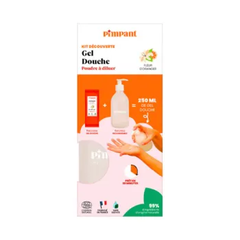 Entdecker-Set Duschgel Pimpant - 1 Glasflasche mit 250ml + 1 Nachfüllung mit 25g