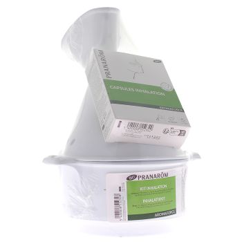 Inhalationsset Pranarom - Box mit einem ätherischen Öl und einem Inhalator