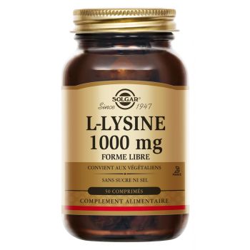 L-Lysin 1000 mg Solgar - Dose von 50 Tabletten