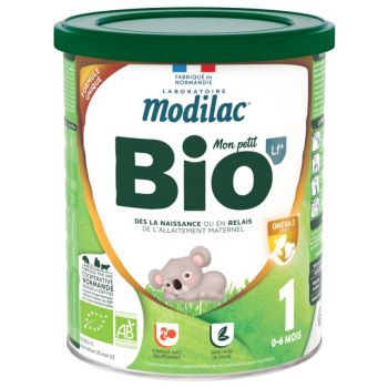 Bio-Folgemilch 1. Alter 0 bis 6 Monate Modilac - Dose mit 800 g