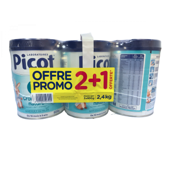 Milchpulver 3. Alter Wachstum Natur Picot - 3er Pack à 800g