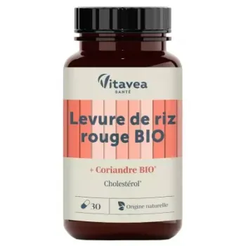 Bio-Rotreishefe + Bio-Koriander Vitavea - Packung mit 30 Kapseln