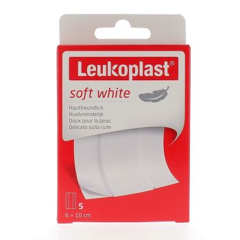 Leukoplast Soft White Wundpflaster zum Zuschneiden BSN Medical - Packung mit 5 Pflastern von 6x10cm
