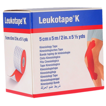 Leukotape K elastisches Tape rot BSN medizinisch - Band von 5cm x 5m