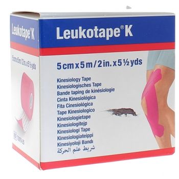 Leukotape K elastische Klebeband Rosa BSN medical - Band von 5 cm x 5 m