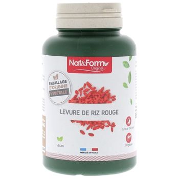 Bio Rote Reismehl Original Nat&Form - Dose mit 200 Kapseln
