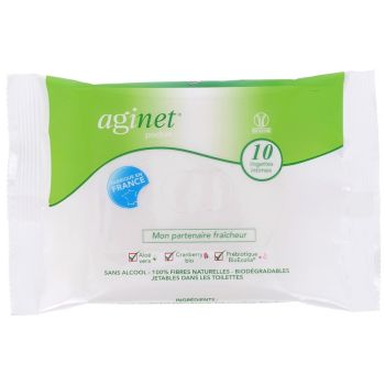 Intime Tücher Aginet Pocket - Packung mit 10 Tüchern