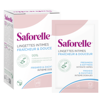 Intime Feuchttücher Frische und Sanftheit Saforelle - Packung mit 10 Tüchern