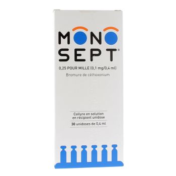 Monosept 0,25 pro Mille Augentropfen - Packung mit 30 Einzeldosen