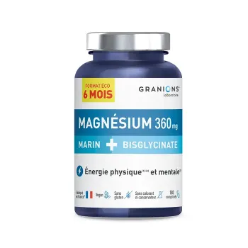Meeresmagnesium + Bisglycinat 360mg Granions - Dose von 180 Tabletten