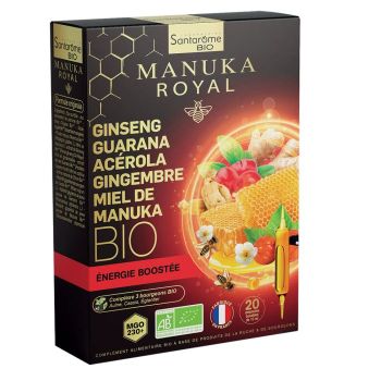 Manuka Royal Bio-Energie-Boost Santarome - Packung mit 20 Ampullen
