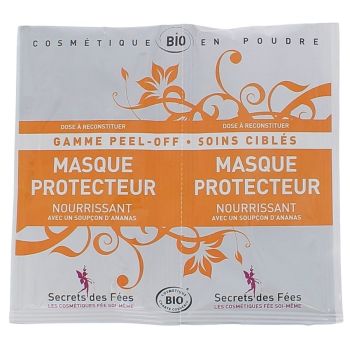 Bio-Nährende Schutzmaske Peel-Off Secrets des Fées - 2 Masken à 8 g