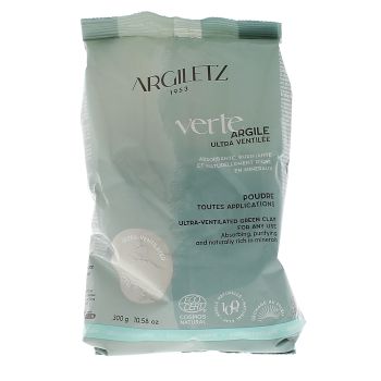 Maske und ultra belüftetes grünes Tonbad Argiletz - Beutel mit 300 g